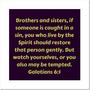 Bible Verse Galatians 6:1 Posters and Art